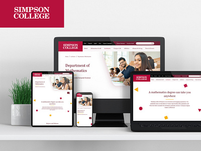 Simpson College Website Design college website design institution uiux website design