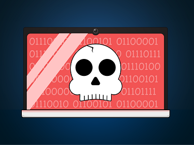 Careful What You Share adobe cartoon computer header header illustration illustrator information logo skull vector