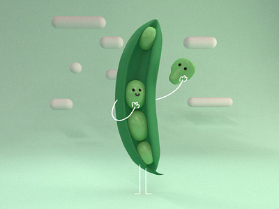 to bean or not to bean c4d cute illustration kawaii monsters octanerender