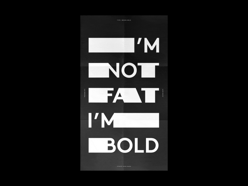Im not fat ... gif loop motion motion design poster type typo