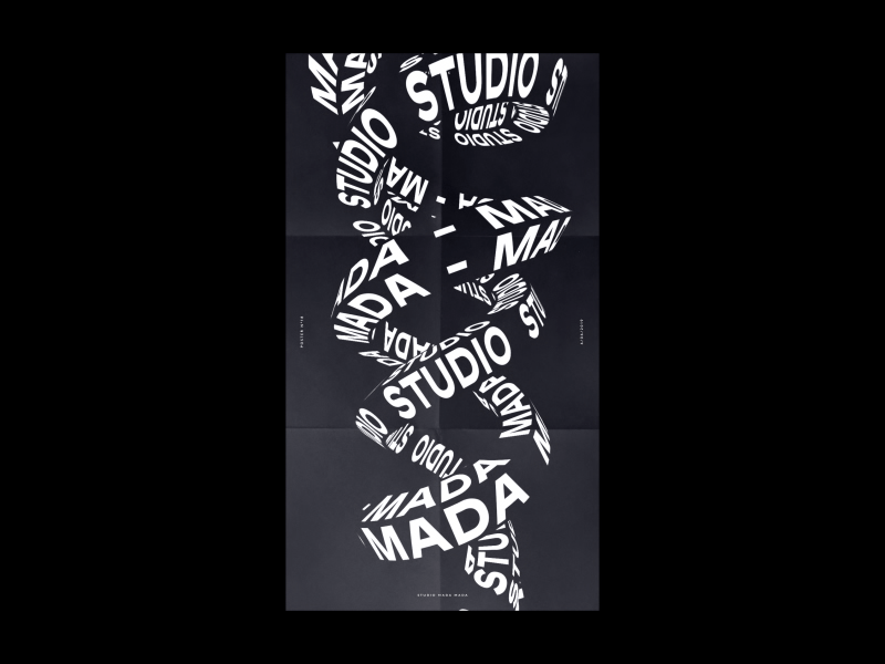 We're Studio MADA-MADA 3d animated poster animation c4d design gif loop motion motion design poster type typo typography