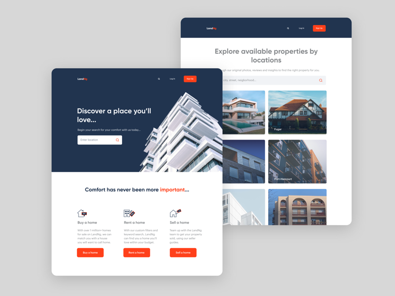 Real Estate App by Emike Okoyomoh on Dribbble