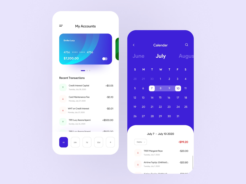 Personal Banking and Finance App by Emike Okoyomoh on Dribbble