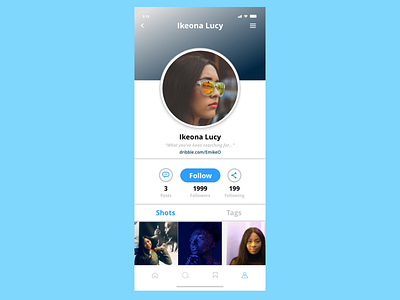 #DailyUI #Day006 #Userprofile