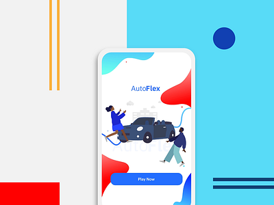 AutoFlex Game- Mobile landing page animations game interface landing page ui ui design uiux