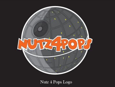 Nutz4Pops Logo branding collectibles deathstar illustration illustrator logo