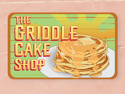 The Griddle Cake Shop Sign branding design graphic design illustration logo