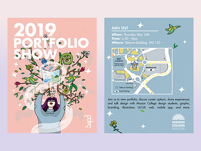 Portfolio Show Postcard event graphicdesign illustration portfolio show post card poster design print show