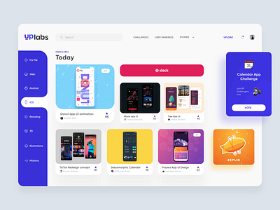 UPLABS Homepage Redesign colorful design minimalist ui ui design ui design challenge upblabs web app