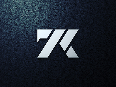 7K monogram logo brand branding creative design graphic identity letter logo mark minimalist mock up modern monogram simple type unique