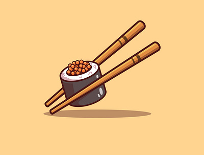 sushi illustration adobe illustrator asia creative design food icon illustration japan logo seawead sushi vector