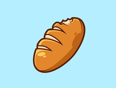 bread illustration adobe illustrator bread creative design food icon illustration logo vector