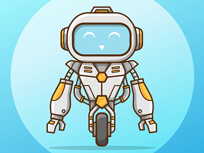 Cute Robot Vector By Endang Firmansyah On Dribbble