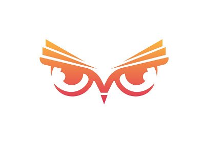 owl magazine bird bird logo book books brand branding clean gradient illustration logo orange owl owl logo simple logo vector