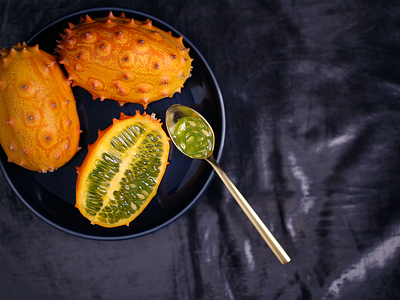 Horned Melon adobe photoshop canon 100mm f2.8 canon 5d mark iii color food food and drink food photography food styling