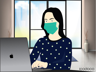 Work from Home During Coronavirus Quarantine design vector illustration