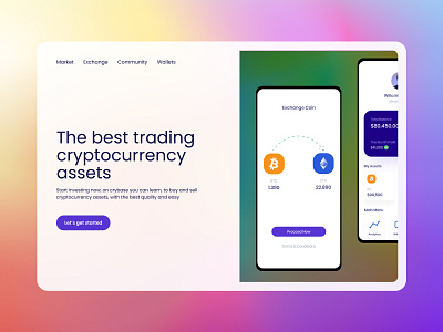Website Home Page Section for Cryptocurrency Trading Platform