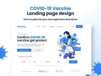 Covid-19 vaccine Distribution Landing page landing page ui ux web design