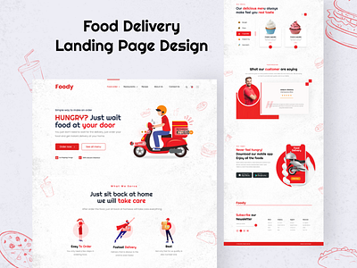 Food Delivery Landing Page Design graphic design landing page ui ux
