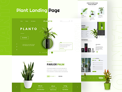 Plant Landing page design graphic design landing page plant ui ux