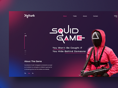 Squid Games Landing Page Design graphic design landing page ui ux