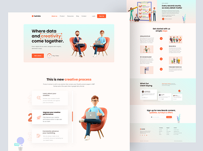 Creative Agency Landing Page Design corporate creative design creative landing page landing page ui user interface ux