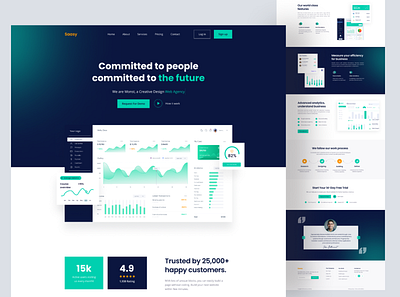 SAAS Landing Page Design landing page saas ui ux