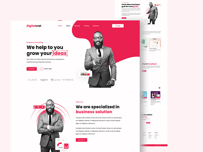 Creative Agency Landing Page Design agency creative creative agency figma landing-page ui ux