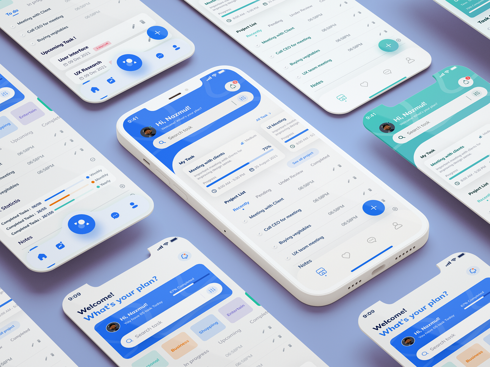 Personal Task Management Apps Home Screen Design by Md Nazmul Hassan on ...