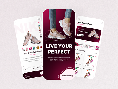 Shoes - Ecommerce App Design Concept apps commerce design ecommerceapp figma graphic design illustration landing page ui ux