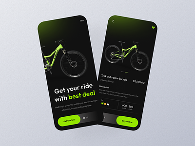 Bi-Cycle Sale App Design Concept apps figma landingpage nft ui