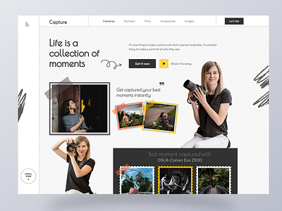 DSLR Camera Product Landing Page design design figma landing page ui ux