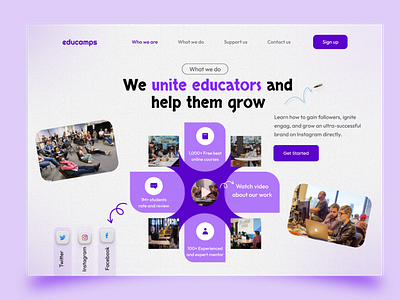 Education Bootcamp Landing Page Hero Section Idea