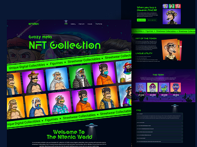 NFT Marketplace Landing Page Design figma landing page nft ui ux website