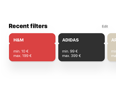 Filters card colors filter history ios iphone pijp price shop store ui ux