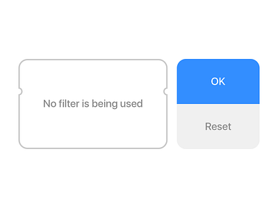No filter app ios iphone menu ok query reset search selector simple ui ux