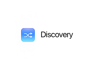 Icon: Discovery app blue bubble discovery glyph icon interface ios pijp skeu ui