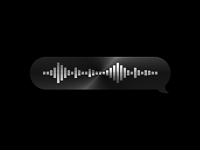 Voice Message aluminium audio bubble message metal skeu skeuomorphism ui ux voice