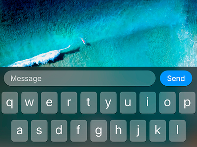 Unibody Keyboard blue button design ios keyboard typography ui ux