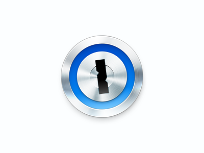 1Password app design icon key logo metal password redesign redesign concept skeu vector