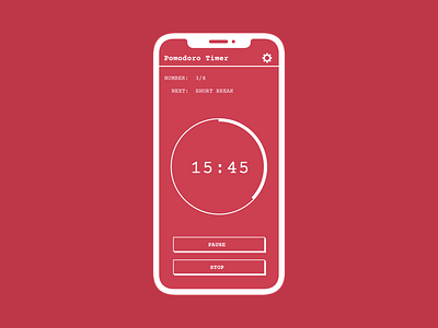 Pomodoro timer - Daily UI 014 app concept dailyui dailyui 014 design