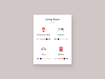 On/Off switches - Daily UI 015 app concept dailyui dailyui 015
