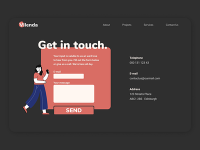 Daily UI: Contact Page