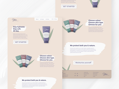 Ytan Cosmetics Landing Page Design design ui ui design uidesign uiux web web design webdesign website design