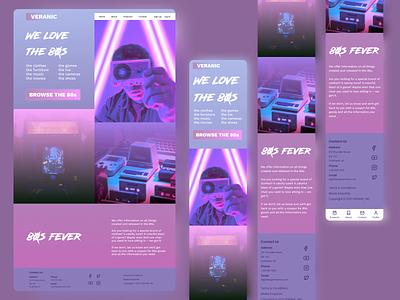 Responsive Landing Page – 80s Fever design mobile responsive responsive design ui ui design uidesign uiux web webdesign website design