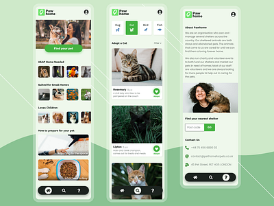 App Design: Pet Adoption adopt adoption app design mobile pet pets shelter ui ui design uidesign uiux ux visual design