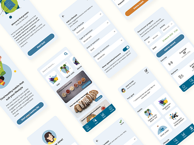 Teenagers' Healthy Habit App app application habit habit app habit tracker health health app mobile teenagers ui ui design uidesign ux