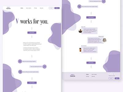 Violet Landing Page design finance landing page minimalism ui ui design uidesign user interface ux ux design web web design website design