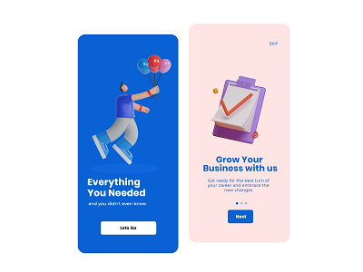 UI Screen -Onboarding 3d onboarding screen onboarding ui screen ui uiuxdesign user experience user interface design userinterface