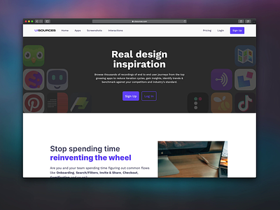 💥 Introducing, the new UI Sources design inspiration microinteractions pttrns repository ui sources uisources web design webflow